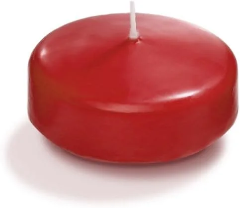 yummi Caja de 18 velas flotantes color rojo rubí de 3 pulgadas