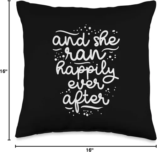 Miniatura 4 de Funny Running Marathon Runners - Almohada para mujer (16.0 x 16.0 in), multicolor
