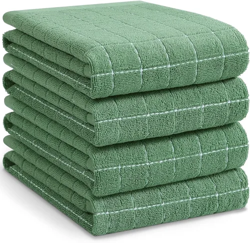 Miniatura 160 de Homaxy Paños de cocina 100% algodón de felpa, toallas de cocina ultra suaves y absorbentes para la cocina, adecuadas para secar y lavar platos
