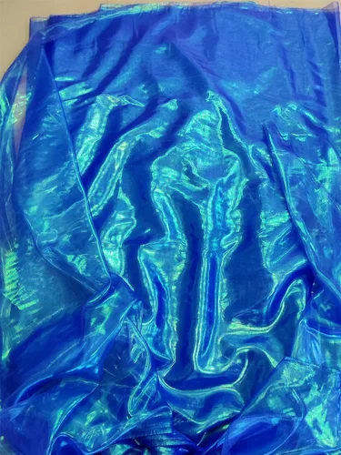 Miniatura 4 de Tela de encaje de organza con gradiente láser arcoíris mágico, tela de gasa holográfica iridescente para vestido de novia, cortina, fondo, fiesta