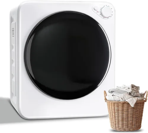Miniatura 10 de DOGHLY Secadora de ropa eléctrica portátil de 120 V, secadora de ropa compacta de 800 W, fácil control, 1.6 pies cúbicos de carga frontal de acero