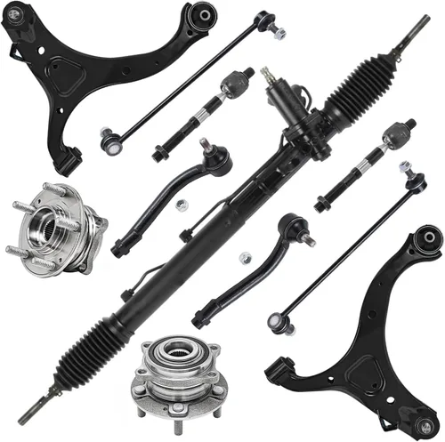 Miniatura 184 de Detroit Axle - Kit de nudillos de dirección delantera izquierda para Ford Edge Lincoln MKX 07-10, cojinete de rueda del lado del conductor, nudillo