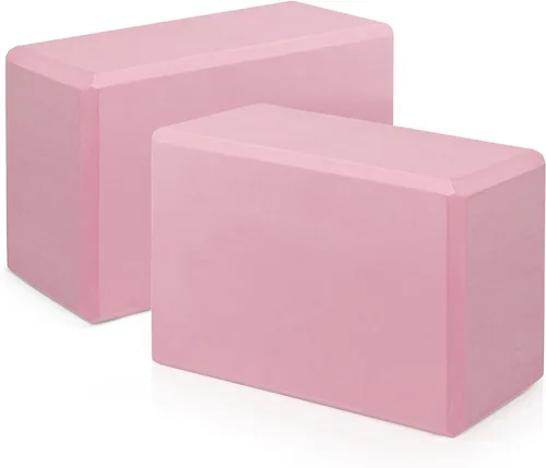 Yoga Blocks 2 Pack, 9"x6"x3" High-Density EVA Foam Yoga Block, Non-Slip Yoga Blocks for Yoga, Pilates Meditation, Stretching and Toning, Supportive,