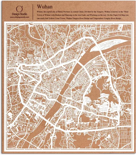 Miniatura 134 de O3 Design Studio Aberdeen - Mapa de papel cortado en papel blanco de 12 x 12 pulgadas