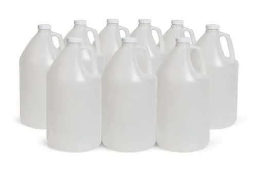 Miniatura 8 de FastRack Paquete de 2 unidades Jarra de agua de 1 galón de plástico con tapa Jarra de agua de un galón blanca de grado alimenticio, libre de BPA