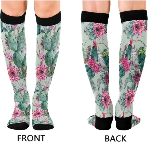 Miniatura 2 de KLL Calcetines de compresión para mujeres y hombres, calcetines largos de circulación, ideales para atletismo, correr, ciclismo, enfermeras