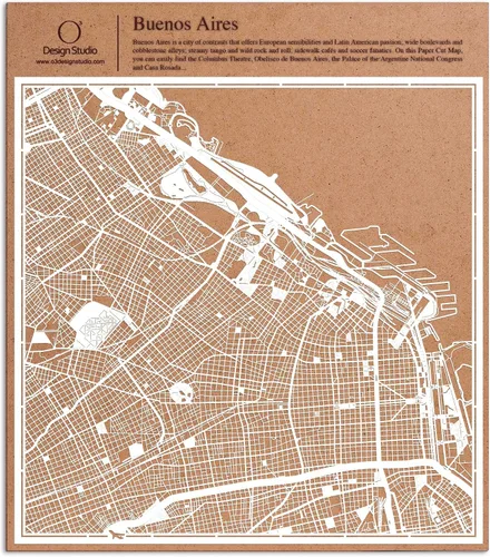 Miniatura 117 de O3 Design Studio Aberdeen - Mapa de papel cortado en papel blanco de 12 x 12 pulgadas