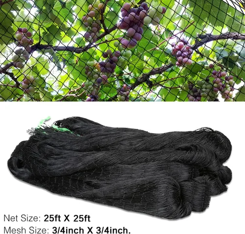 Miniatura 2 de OGORI - Red para pájaros de 25 x 25 pies, malla de nailon resistente de 1,9 cm para jardín, red de protección para árboles frutales, plantas