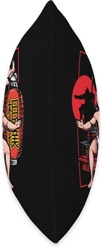 Miniatura 2 de Japanese Sumotori Japan Wrestling Sumo Gift Japanese Sumotori Lucha de luchadores japoneses Almohada Sumo, 16 x 16, multicolor