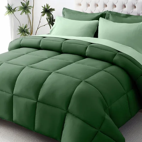 Miniatura 30 de JOLLYVOGUE Juego de edredón individual XL, cama ultrasuave en una bolsa, tamaño individual XL, 5 piezas, juego de ropa de cama certificado Oeko-TEX