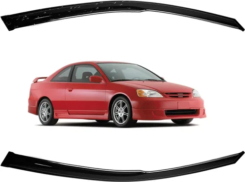 Miniatura 197 de Viseras para ventanas para Mazda 3 Sedán 4 puertas 2004 2005 2006 2007 2008 2009 estilo JDM Mugen, deflector de viento, protector solar y de lluvia