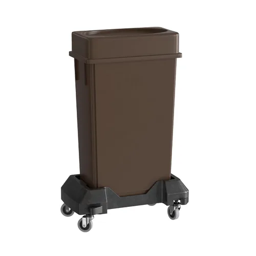 Miniatura 42 de Bote de basura Slim Jim negro de 23 galones con carrito