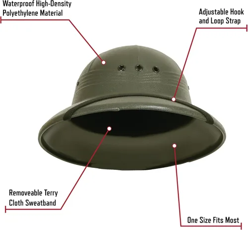 Miniatura 3 de Rothco Casco Pith - Sombrero estilo safari para protección solar para aventuras al aire libre