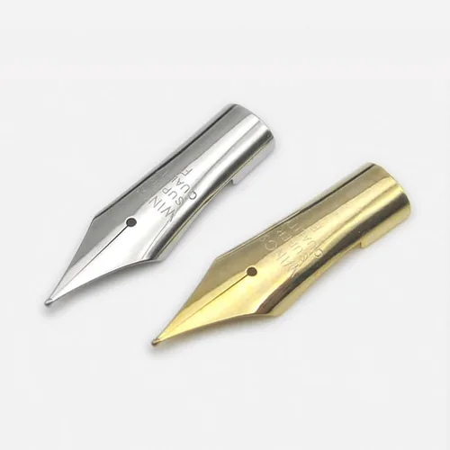 Miniatura 5 de 2 puntas especiales de repuesto para pluma estilográfica, perfectas para bolígrafo piloto 78G 88G KaKuno (1 punta F plateada y 1 punta EF plateada)