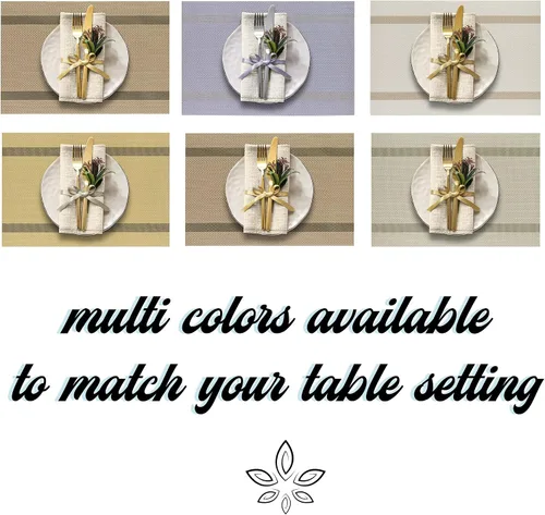Miniatura 5 de More Décor Manteles Individuales para Mesa de Comedor, Lavables Resistentes al Calor de Vinilo PVC para Comedor y Cocina, Antideslizantes - Juego