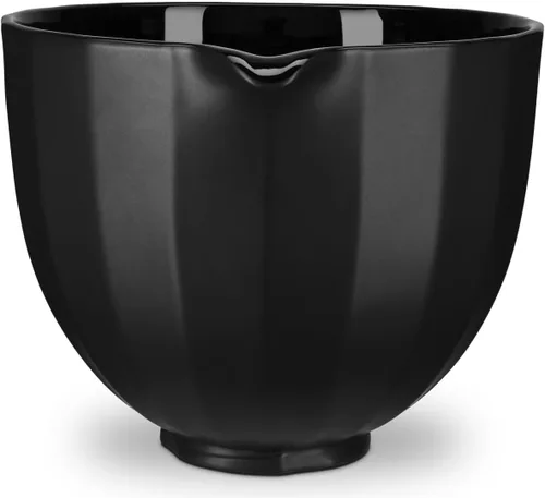 Miniatura 4 de KitchenAid Cuenco de cerámica de 5 cuartos para todos los mezcladores de soporte de cabeza inclinable de 4.5-5 cuartos KSM2CB5PBS, carcasa negra