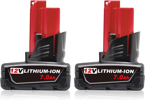 VANON Repuesto para batería Milwaukee de 12 V, 7.0 Ah y 12 V, baterías de iones de litio de alta capacidad 12V 48-11-2411 48-11-2420 48-11-2401