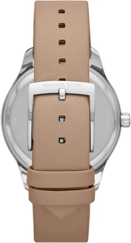 Miniatura 3 de Michael Kors Reloj cronógrafo de acero inoxidable Layton, Cuero marrón, Reloj de cuarzo