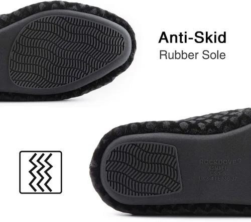 Miniatura 5 de RockDove Pantuflas de espuma viscoelástica de terciopelo para mujer