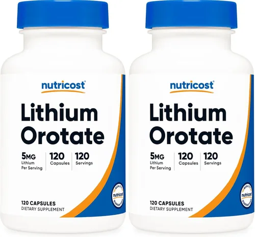 Miniatura 6 de Nutricost Litio Orotato 5 mg, 120 Cápsulas - Cápsulas vegetarianas, sin OMG, sin gluten
