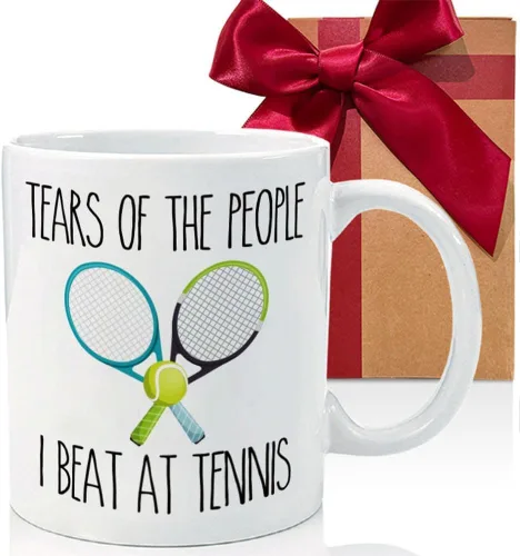 Tears of The People - Taza divertida de jugador de tenis, regalos para mujeres y hombres, jugadores deportivos, regalos sarcásticos para
