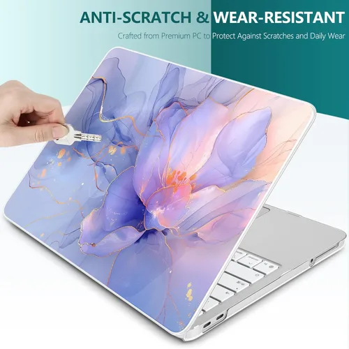 Miniatura 7 de TWOLSKOO Funda para MacBook Neo de 13 pulgadas 2026 A3404 A18 Pro Chip, carcasa rígida de plástico con adaptador tipo C, 2 fundas para cámara web