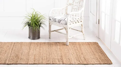 Miniatura 3 de Unique Loom Chunky Jute Collection - Alfombra de área - Amanda (2' 7" x 6' 1", color natural)