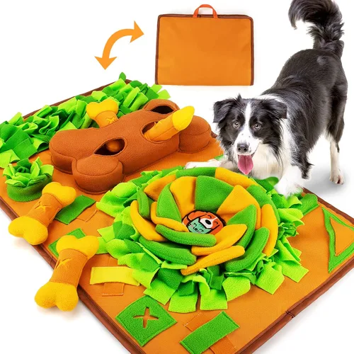 Miniatura 9 de AWOOF Alfombrilla de olfateo para perros, alfombrilla de alimentación para nariz de perros y gatos, juguetes interactivos para perros que fomentan
