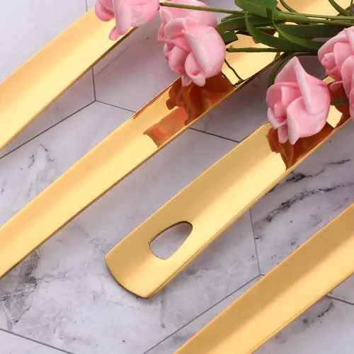 Miniatura 3 de Cucharas de servir de acero inoxidable: juego de 6 cubiertos de mango largo, cucharadas grandes de metal para servir cocina buffet banquete de 13