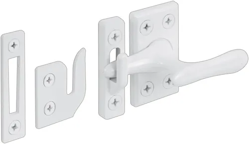 Miniatura 8 de Prime-Line H 3683 - Cerradura de ventana abatible de latón antiguo fundido a presión y acero de 1-7/8 pulgadas (paquete individual)