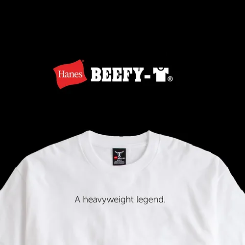 Miniatura 4 de Hanes Beefy-T Camiseta para hombre, camiseta de algodón pesado, paquete de 1 o 2, tallas grandes y altas disponibles