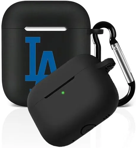 Miniatura 37 de Funda protectora de silicona para 49ers compatible con AirPods de 1ª/2ª generación, funda de carga, llavero
