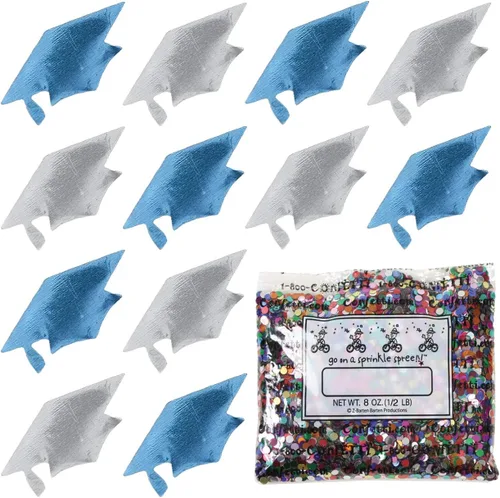 Miniatura 46 de Confetti Grad Cap Negro, Azul Marino Combo - 2 bolsas de media onza (1 oz)