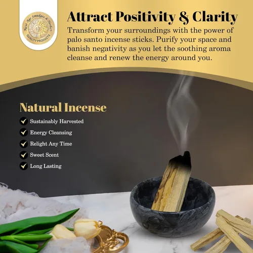 Miniatura 6 de Sacred Palo Santo - Varillas de incienso de madera – New Age Smudges & Herbs Arnés de madera sagrada para limpieza, meditación y energía De