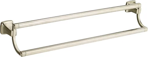 American Standard 7353224.295 Townsend - Toallero doble de 24 pulgadas, níquel cepillado