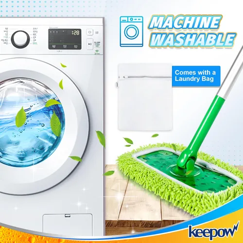 Miniatura 7 de KEEPOW Paños de barrido en seco reutilizables compatibles con Swiffer Sweeper, paños de trapeado húmedos lavables, almohadillas de trapeador