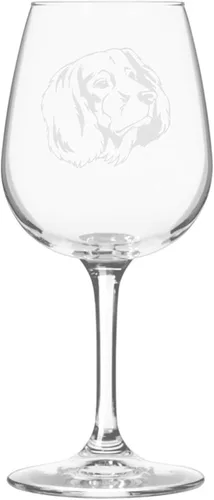 Miniatura 311 de Copa de vino de 12.75 onzas con diseño de perro grabado