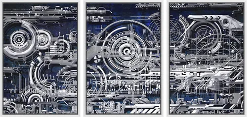 Miniatura 19 de wall26 Lienzo enmarcado para pared, juego de arte exótico tropical, océano, mar, avión, puesta de sol, transporte, fotografía, realismo, decorativo