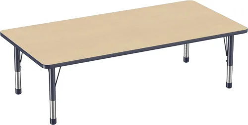 Miniatura 108 de FDP - Mesa rectangular para actividades escolares y aulas (24 x 36 pulgadas), patas gruesas para niños pequeños, altura ajustable de 15 a 24