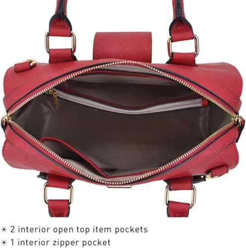 Miniatura 6 de Dasein - Bolso de mano para mujer, diseño de barril, cuero vegano, bolso de hombro, con asa superior, a la moda, bolso de trabajo