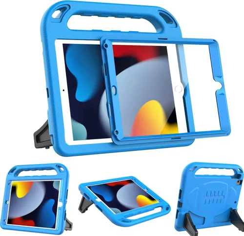 Miniatura 19 de BMOUO Funda para niños para iPad de 9ª/8ª/7ª generación (iPad de 10.2 pulgadas, 2021/2020/2019), con protector de pantalla integrado, soporte