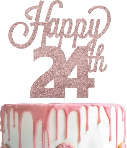 Miniatura 42 de LINGTEER - Decoración para pastel con texto "Happy Birthday 100", color negro