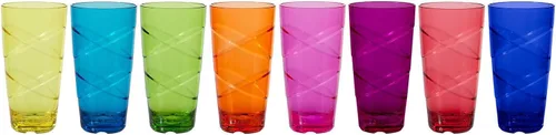 Miniatura 3 de CreativeWare Circus - Juego de 8 vasos de 24 onzas, multicolor (CIR08MULTI)