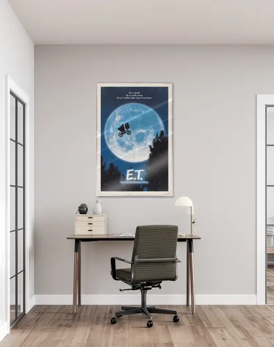 Miniatura 6 de E.T. The Extraterrestre - Póster de película (estilo regular, bicicleta y luna) (tamaño: 24 x 36 pulgadas) (póster laminado)