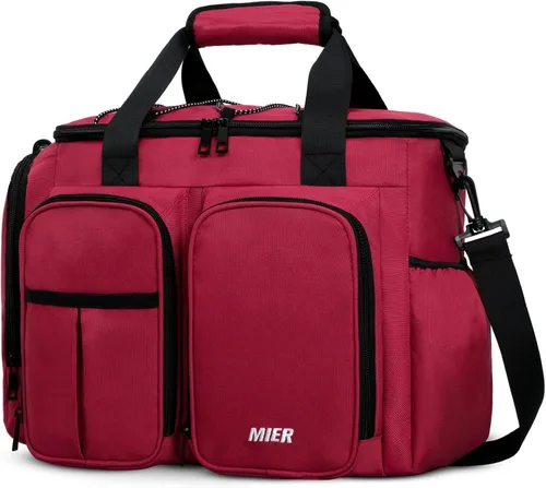 Miniatura 8 de MIER Caja de almuerzo para hombres, bolsa de almuerzo aislada resistente de 20 latas, bolsas enfriadoras grandes y suaves a prueba de fugas