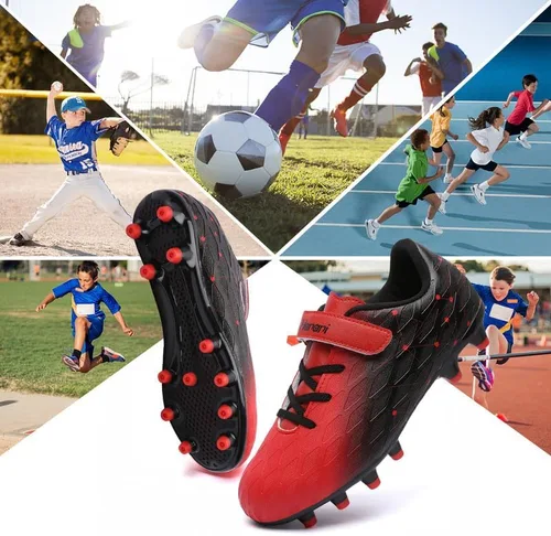 Miniatura 6 de Hanani Zapatos deportivos de fútbol para niños y niñas, FGAG FGAG, zapatos deportivos de entrenamiento para correr, para interiores y exteriores
