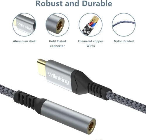 Miniatura 6 de Adaptador USB tipo C a conector de auriculares de 0.138 in, audio USB c compatible con iPhone 15/15 Pro/15 Plus/15 Pro Max, iPad Pro, MacBook