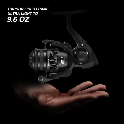 Miniatura 2 de Carretes giratorios Piscifun Carbon X, de ligero a 5.1oz, con marco y rotor de carbono, arrastre máximo de 14.9 kg, rodamientos blindados de 10+1