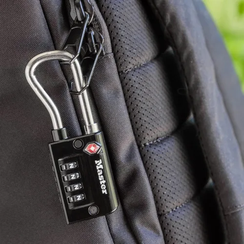 Miniatura 6 de Master Lock Candado, establece tu propia combinación de candado para equipaje aceptado por la TSA, 1-5/16 pulgadas de ancho, 4696D, negro