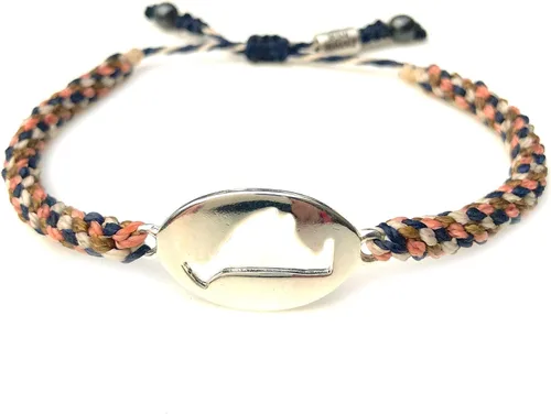 Miniatura 41 de Rumi Sumaq Pulsera de cuerda náutica para hombres, mujeres y niños - Resistente al agua, con nudo manual ajustable - Estilos de mapa de la isla